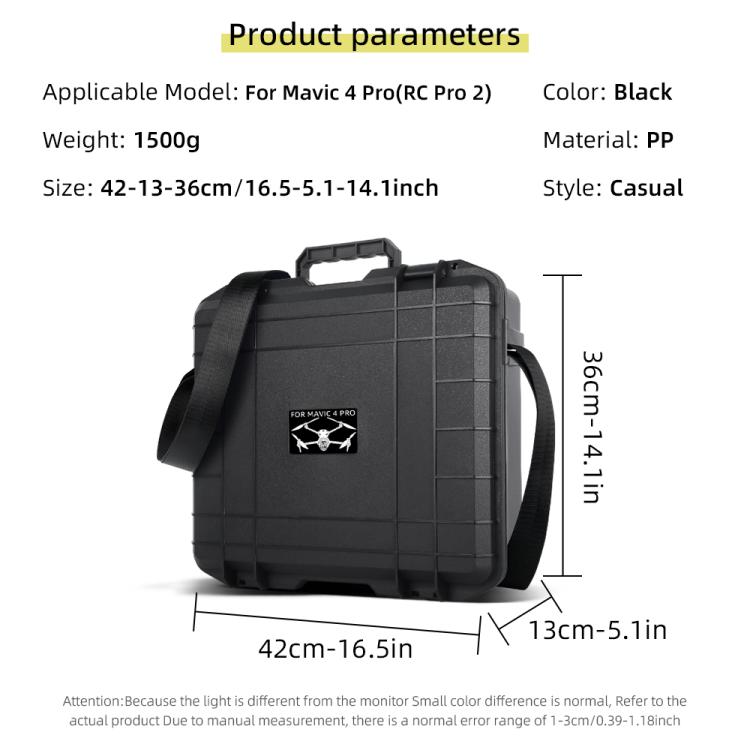 For DJI Mavic 4 Pro Creator Combo RC Pro 2 Explosion-Proof Case Storage Box Suitcase With Shoulder Strap(White Pattern) - free shipping - PMC TechLife - Order now!