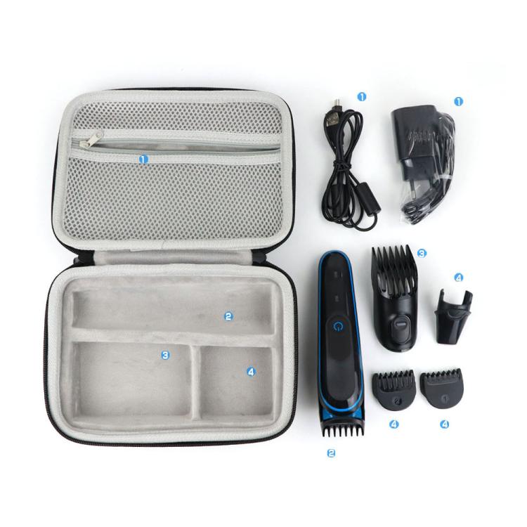 EVA Storage Bag For Braun MGK3020 / MGK3060 / MGK3080 Beard Trimmer and Hair Clipper 22 x 16 x 7cm - free shipping - PMC TechLife - Order now!