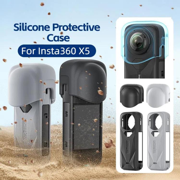 aMagisn Body Case For Insta360 X5 Action Camera Protective Accessories Black - free shipping - PMC TechLife - Order now!