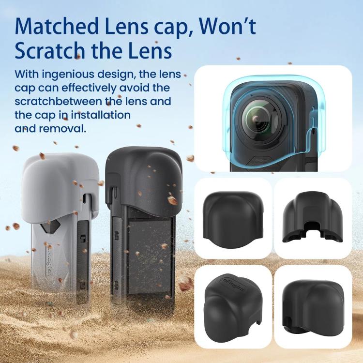 aMagisn Body Case+Lens Cap For Insta360 X5 Action Camera Protective Accessories Black - free shipping - PMC TechLife - Order now!