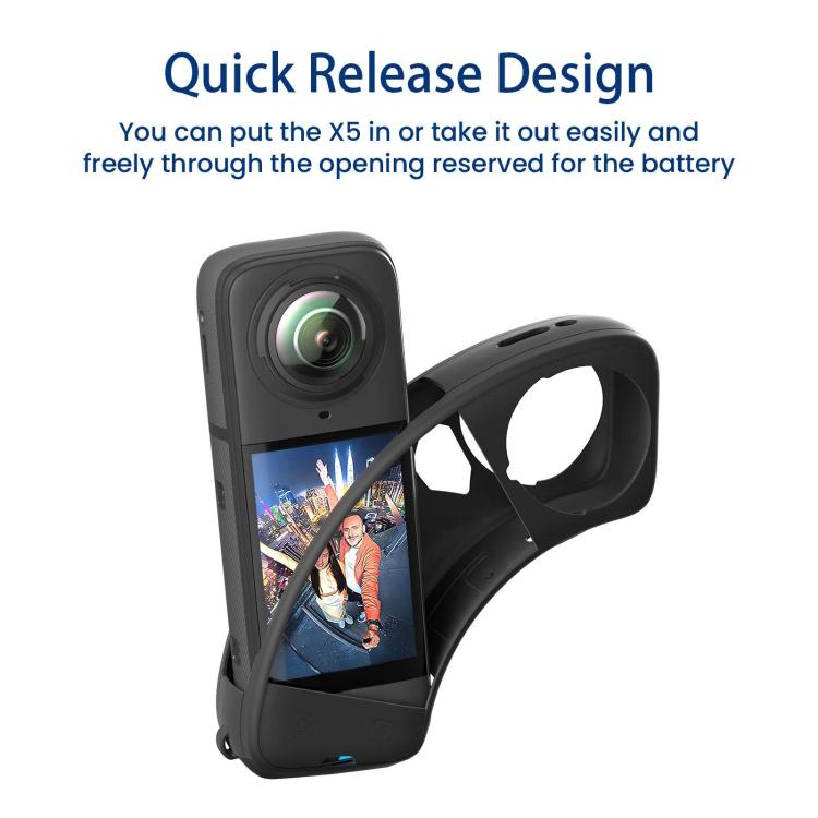 aMagisn Body Case+Lens Cap For Insta360 X5 Action Camera Protective Accessories Black - free shipping - PMC TechLife - Order now!