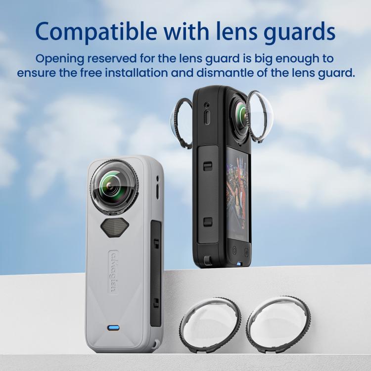 aMagisn Body Case For Insta360 X5 Action Camera Protective Accessories Black - free shipping - PMC TechLife - Order now!