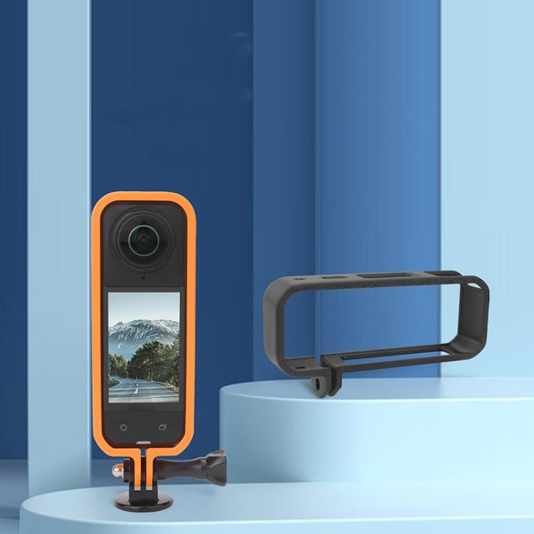 For Insta360 X5 360 Camera CQT Expandable Protective Cage Shockproof Case Horizontal Orange - free shipping - PMC TechLife - Order now!