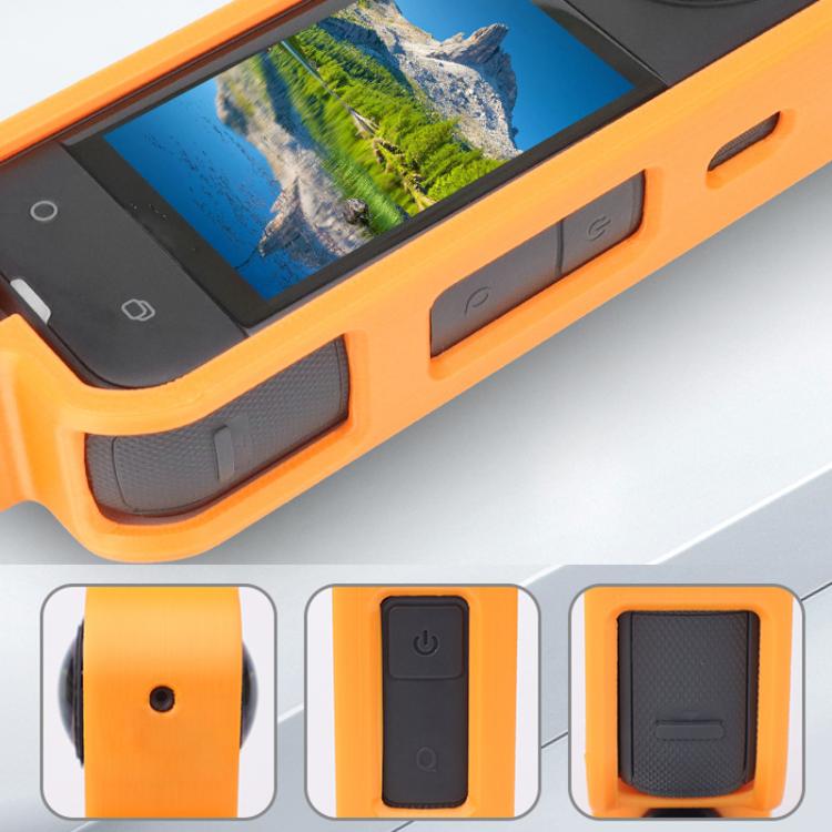 For Insta360 X5 360 Camera CQT Expandable Protective Cage Shockproof Case Vertical Orange - free shipping - PMC TechLife - Order now!