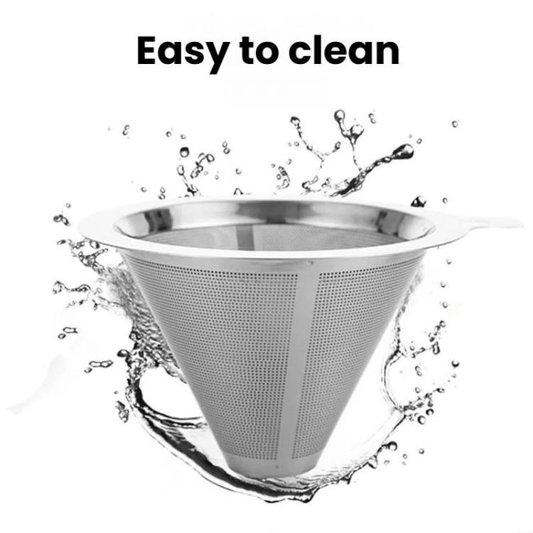 304 Stainless Steel Coffee Filter Reusable Mesh for Pour Over/Drip Coffee Maker, Spec:  4-6 Cups - free shipping - PMC TechLife - Order now!