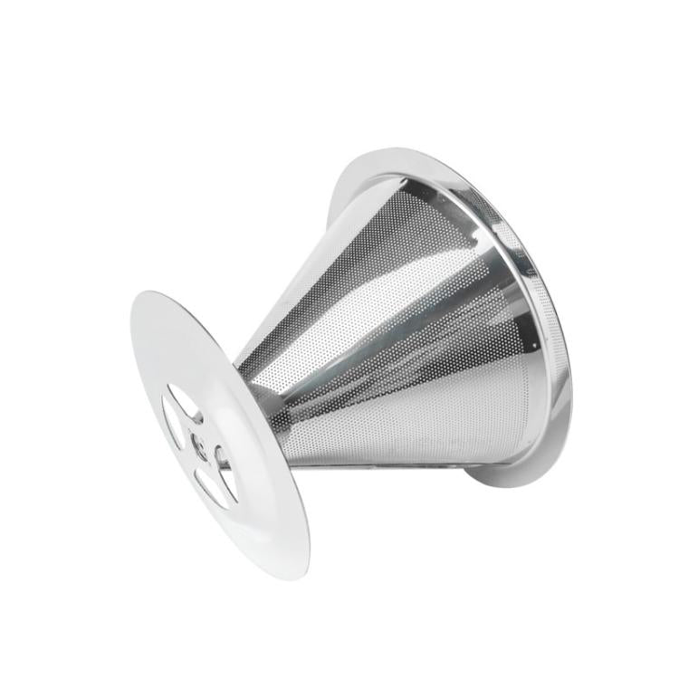 V60 Stainless Steel Coffee Filter with Base for Pour Over Brewing, Spec: 1-8 Cups 300-mesh - free shipping - PMC TechLife - Order now!