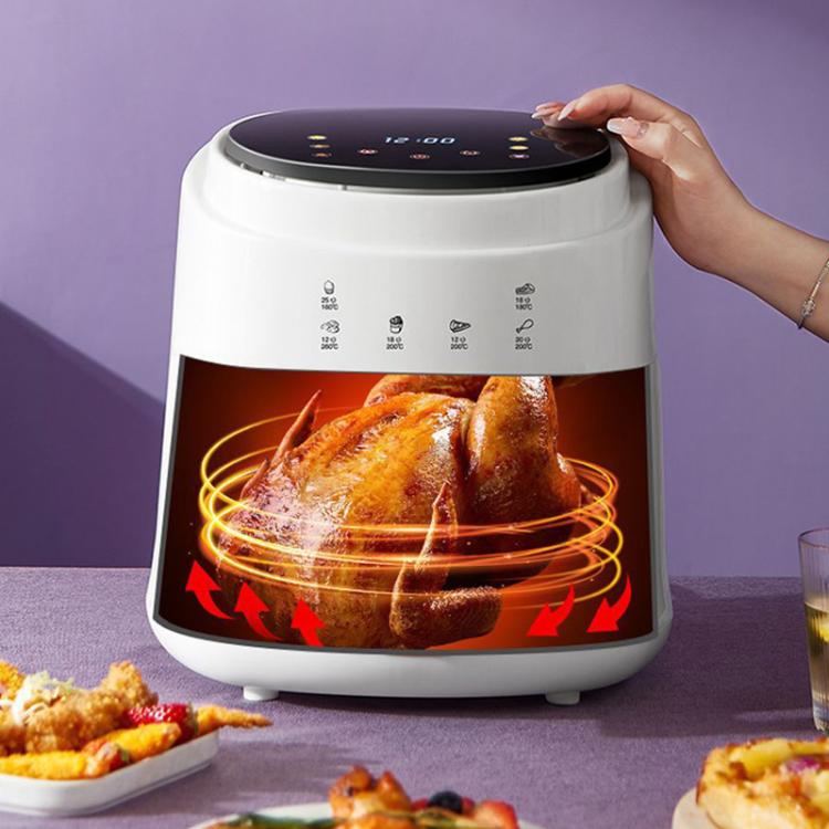 8L Air Fryer Household Multi-Function Large Capacity Oil-Free Electric Fryer, Color: White UK Plug - free shipping - PMC TechLife - Order now!