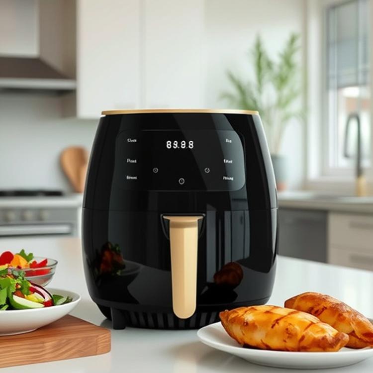 6L 1400W Air Fryer Household Large Capacity French Fry Maker Multifunctional Electric Fryer, Color: Black US Plug - free shipping - PMC TechLife - Order now!