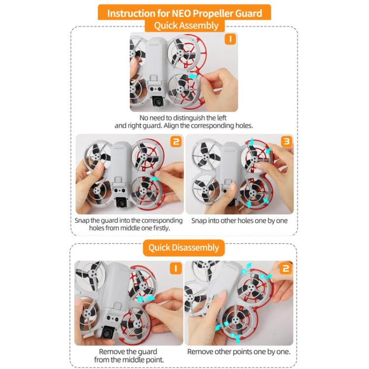 For DJI NEO Sunnylife NE-KC863 Paddle Blade Protective Cover Anti-Collision Ring(Gray) - free shipping - PMC TechLife - Order now!