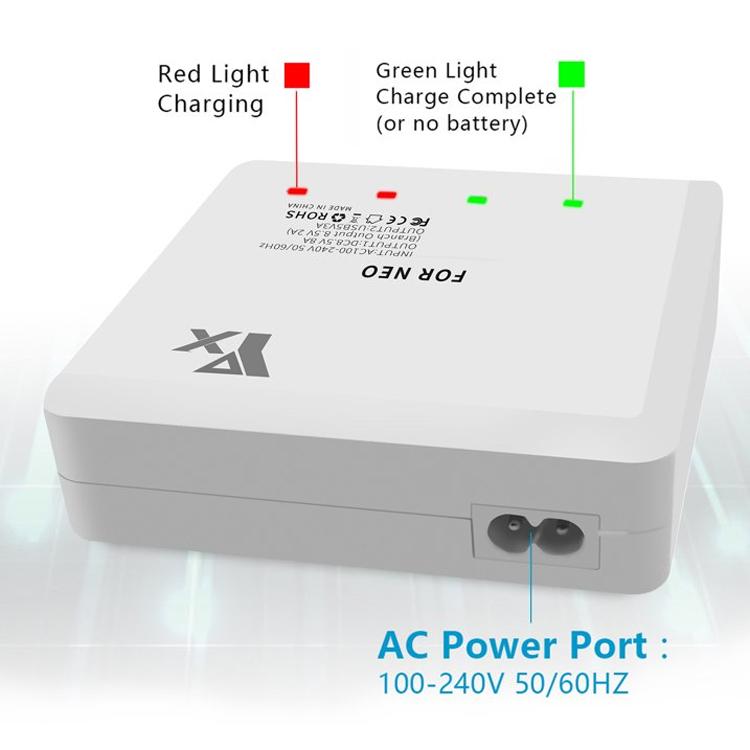 For DJI Neo Drone YX 4-port Battery Charger Charging Hub UK Plug - free shipping - PMC TechLife - Order now!
