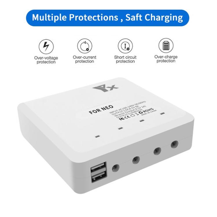 For DJI Neo Drone YX 4-port Battery Charger Charging Hub UK Plug - free shipping - PMC TechLife - Order now!