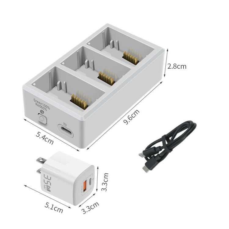 YX 3-Way Battery Charger For DJI Mini 4 Pro/Mini 3/Mini 3 Pro Charging Hub 35W US Plug - free shipping - PMC TechLife - Order now!