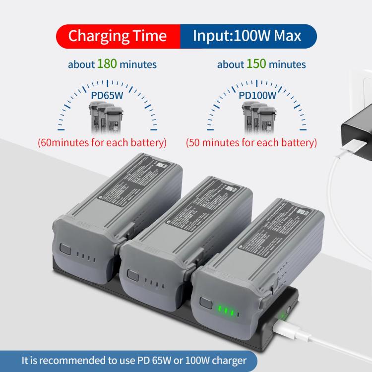 For DJI Air 3/Air 3S Battery Charger YX 3-way Charging Butler Drone Accessories - free shipping - PMC TechLife - Order now!
