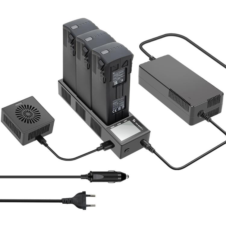 For DJI Mavic 3 YX Battery Charger Discharger Hub 3-in-1 Smart Charging Station With Color Screen EU Plug - free shipping - PMC TechLife - Order now!