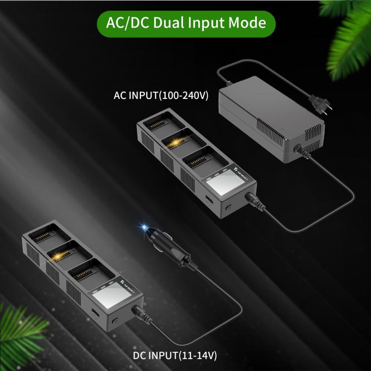 For DJI Mavic 3 YX Battery Charger Discharger Hub 3-in-1 Smart Charging Station With Color Screen EU Plug - free shipping - PMC TechLife - Order now!