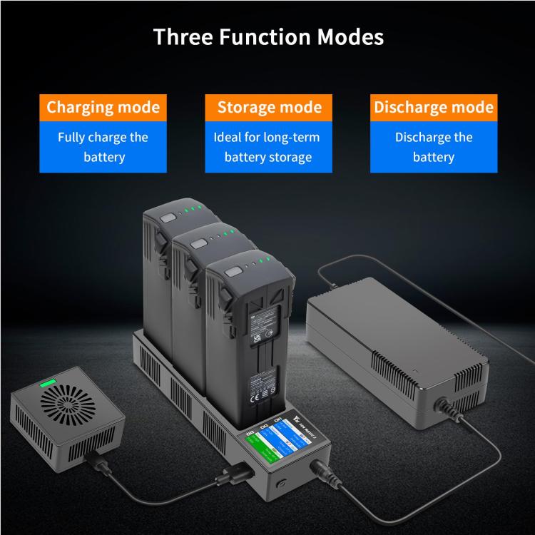 For DJI Mavic 3 YX Battery Charger Discharger Hub 3-in-1 Smart Charging Station With Color Screen AU Plug - free shipping - PMC TechLife - Order now!