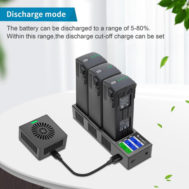 For DJI Mavic 3 YX Battery Charger Discharger Hub 3-in-1 Smart Charging Station With Color Screen US Plug - free shipping - PMC TechLife - Order now!