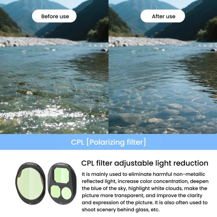 For DJI Mavic 4 Pro RCSTQ Lens Filter, Style: CPL+ND16/PL+ND32/PL - free shipping - PMC TechLife - Order now!