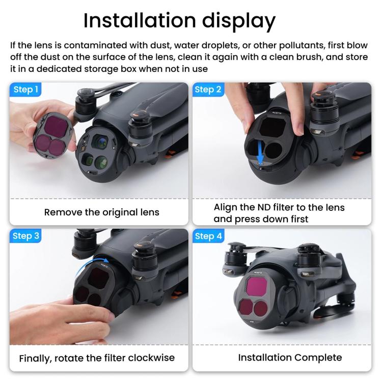 For DJI Mavic 4 Pro RCSTQ Lens Filter, Style: CPL+ND16+ND32 - free shipping - PMC TechLife - Order now!
