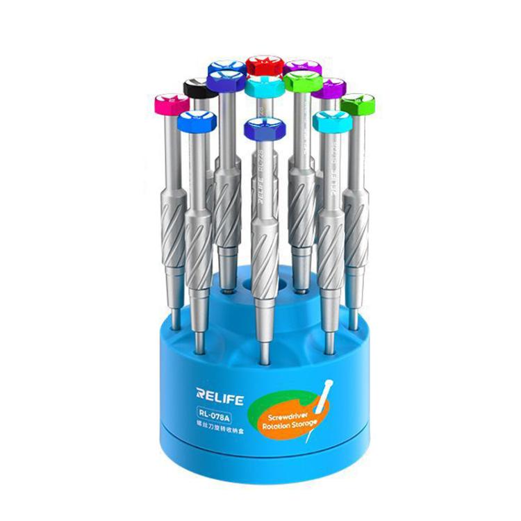 RELIFE RL-078A Screwdriver Rotating Storage Box Mobile Phone Repair Screwdriver Bit Storage Box - free shipping - PMC TechLife - Order now!