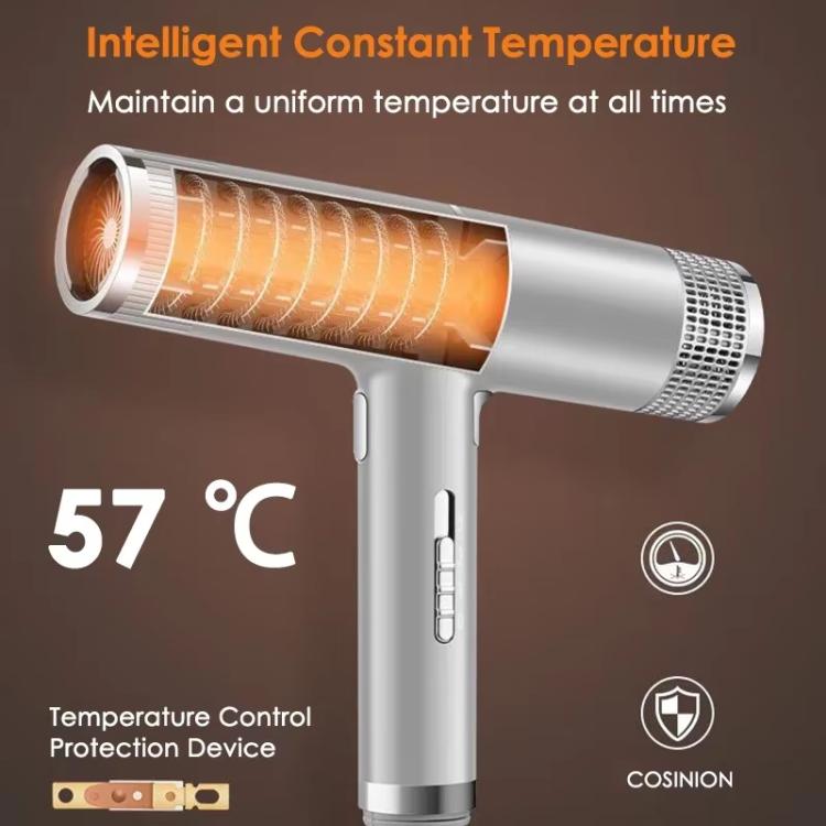 T-Shaped Hair Dryer with Smart Inverter Technology High-Power Blow Dryer for Home & Salon Use US Plug(Black) - free shipping - PMC TechLife - Order now!