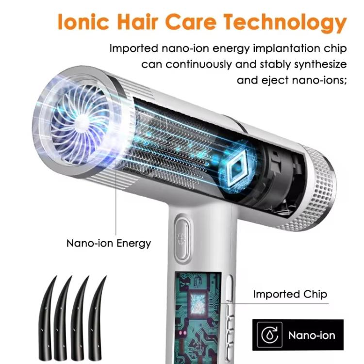 T-Shaped Hair Dryer with Smart Inverter Technology High-Power Blow Dryer for Home & Salon Use US Plug(White) - free shipping - PMC TechLife - Order now!