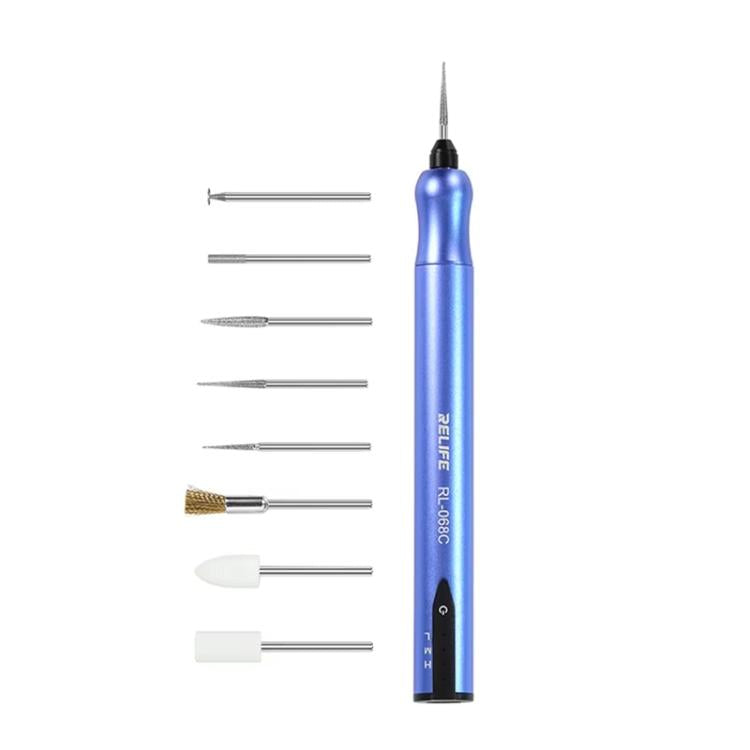 RELIFE RL-068C Smart Rechargeable Grinding Pen Portable Grinding Head Rust Removal Polishing Motherboard Repair Electric Grinder - free shipping - PMC TechLife - Order now!