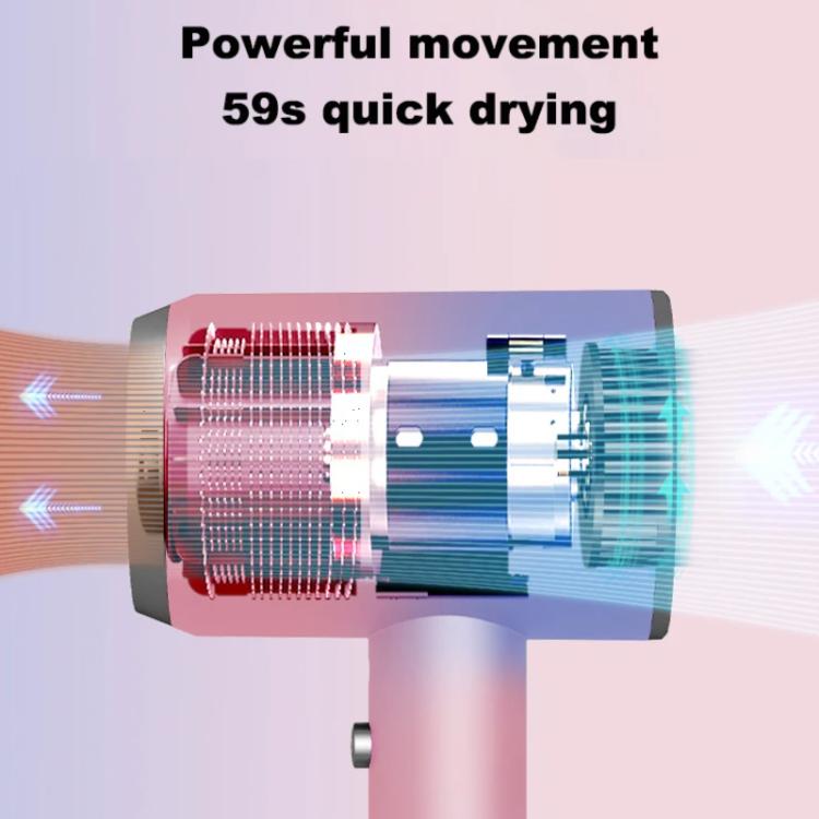 High-Speed Hair Dryer Salon & Home Blow Dryer with Blue Light Ionic Technology EU Plug(Gradient Purple) - free shipping - PMC TechLife - Order now!