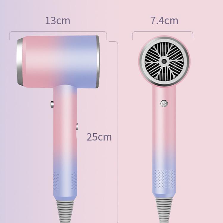 High-Speed Hair Dryer Salon & Home Blow Dryer with Blue Light Ionic Technology UK Plug(Gradient Purple) - free shipping - PMC TechLife - Order now!