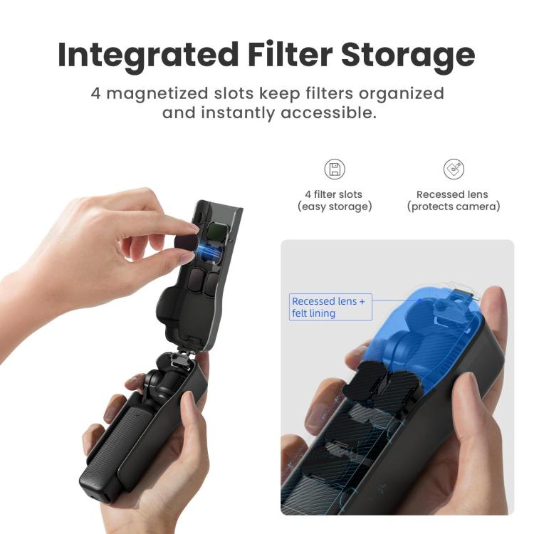 For DJI Osmo Pocket 3 Camera aMagisn Protective Cover Storage Case with 4 Magnetic Filter Slots(Pink) - free shipping - PMC TechLife - Order now!
