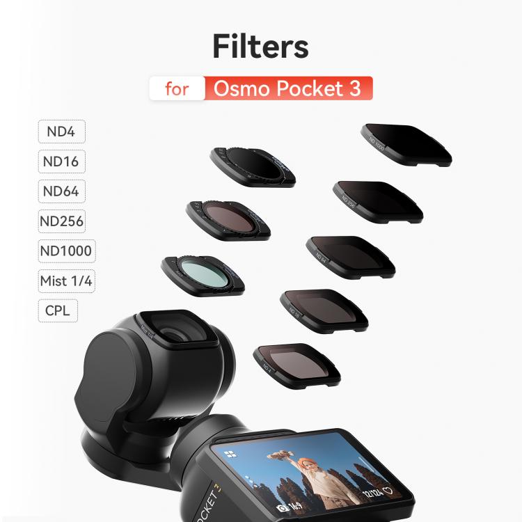 For DJI Osmo Pocket 3 aMagisn Adjustable Magnetic Filter Camera Lens Filters Mist 1/4 - free shipping - PMC TechLife - Order now!