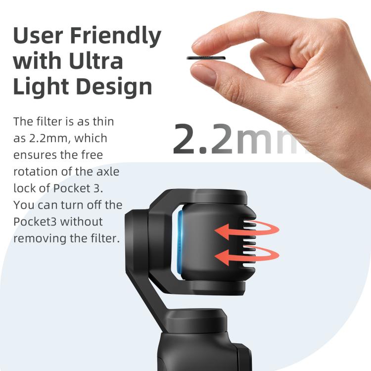 For DJI Osmo Pocket 3 aMagisn Adjustable Magnetic Filter Camera Lens Filters ND4/16/64/256 - free shipping - PMC TechLife - Order now!