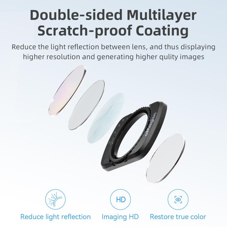 For DJI Osmo Pocket 3 aMagisn Adjustable Magnetic Filter Camera Lens Filters ND1000 - free shipping - PMC TechLife - Order now!