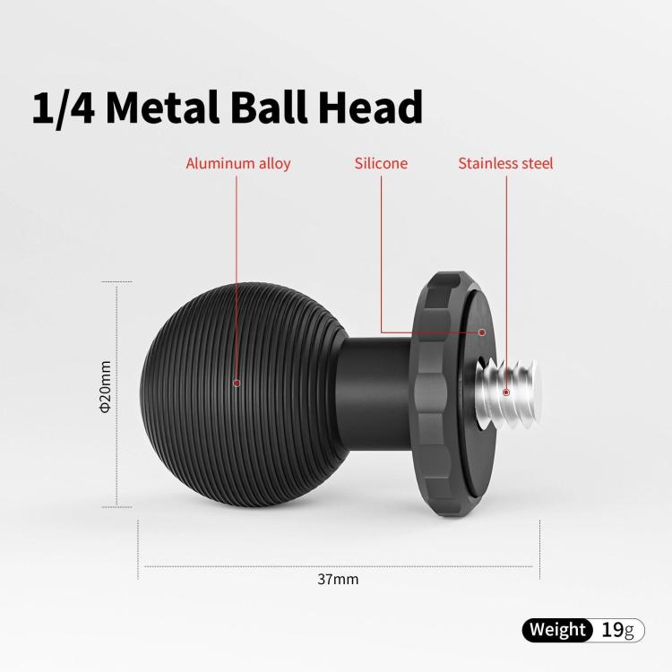 aMagisn Metal Arm Clamp Magnetic Base with 1/4-inch Ball Head For Insta360, DJI, GoPro Cameras(Black) - free shipping - PMC TechLife - Order now!