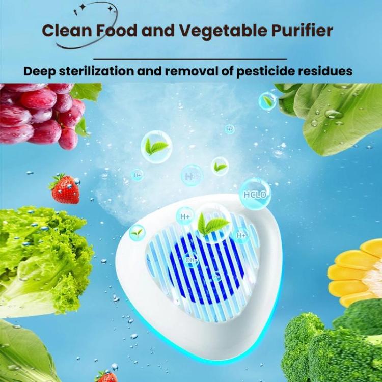 Portable Sterilization Pesticide Residue Removal Fruit Vegetable Cleaning Machine, Size: English(White) - free shipping - PMC TechLife - Order now!