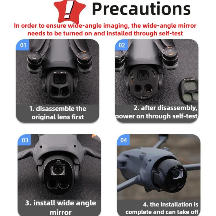 For DJI Mavic 4 Pro JSR Wide Angle Lens Aerial Lens Accessories, Style: WIDE+ND32+ND64+ND1000 - free shipping - PMC TechLife - Order now!