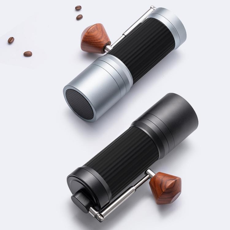 Seven Stars Manual Coffee Grinder CNC Stainless Steel Burr Foldable Hand Crank Mill for Coffee Beans(Silver) - free shipping - PMC TechLife - Order now!