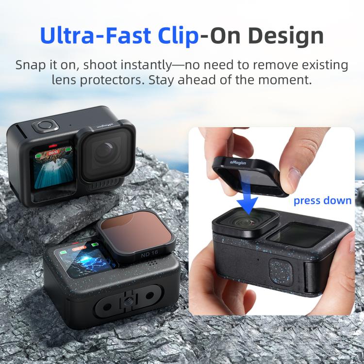 aMagisn AP26 Filter For GoPro HERO13 Black / 12 Black / 11 Black / 10 Black / 9 Black / 11Mini Black, Spec: CPL/ND8/ND16/ND32 - free shipping - PMC TechLife - Order now!