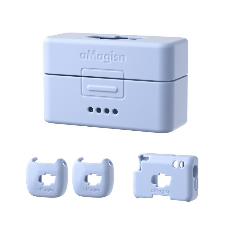 For DJI Mic Mini aMagisn MP01 Silicone Protective Case, Color: 4 In 1 Blue - free shipping - PMC TechLife - Order now!