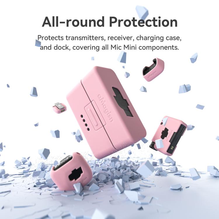 For DJI Mic Mini aMagisn MP01 Silicone Protective Case, Color: 4 In 1 Blue - free shipping - PMC TechLife - Order now!