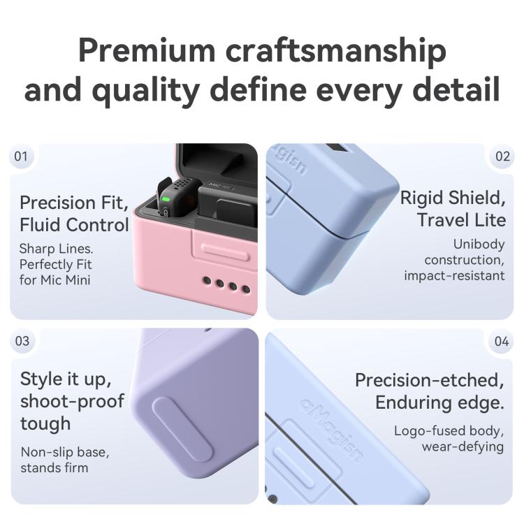 For DJI Mic Mini aMagisn MP01 Silicone Protective Case, Color: 4 In 1 Gray - free shipping - PMC TechLife - Order now!