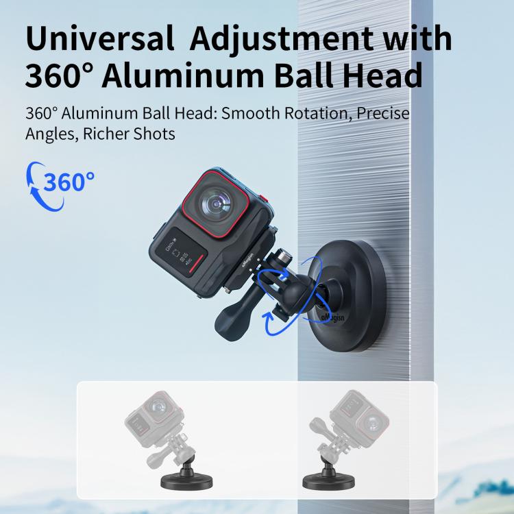 aMagisn AM19 3 In 1 Magnetic Ball Head Mount Camera Strong Magnetic Universal Ball Head Dual Interface - free shipping - PMC TechLife - Order now!