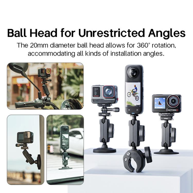 aMagisn HM10 For Insta360, DJI, GoPro Cameras Metal Arm Clamp Holder Cycling Clamp Bracket - free shipping - PMC TechLife - Order now!