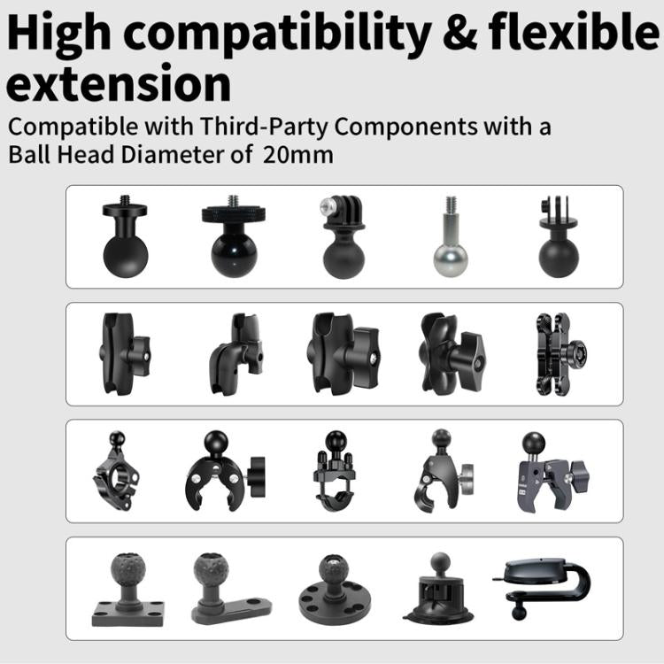 aMagisn HM07 For Insta360, DJI, GoPro Cameras Metal Arm Clamp Holder Cycling Bracket - free shipping - PMC TechLife - Order now!