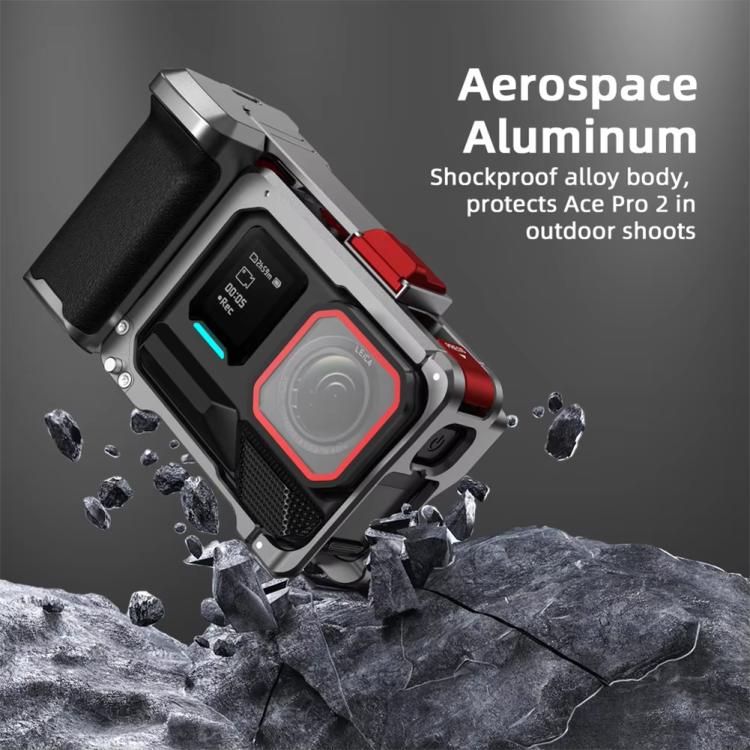 For Insta360 Ace Pro 2 / Ace Pro Flymile Xplorer Grip Kit Street Photography Handle Metal Cage Case(AC2013) - free shipping - PMC TechLife - Order now!