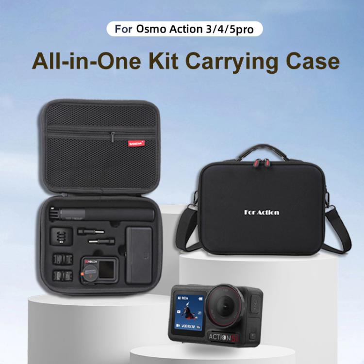 Carrying Case For DJI Action 5 Pro /Action 4 / Action 3 All-in-One Kit Durable Shoulder & Hand Carry Bag(Pink) - free shipping - PMC TechLife - Order now!