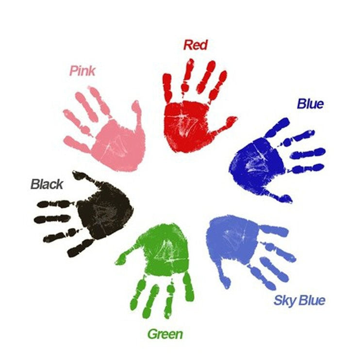 Non-Toxic Baby Handprint Footprint Imprint Souvenirs Infant Clay Toy Gifts(Sky blue) - Baby Souvenirs by PMC TechLife | Online Shopping South Africa | PMC TechLife