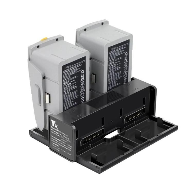 For DJI Mavic Air 2 YX Battery Charger Hub With LCD Display 4-Slot Intelligent Charging Station(Black) - free shipping - PMC TechLife - Order now!