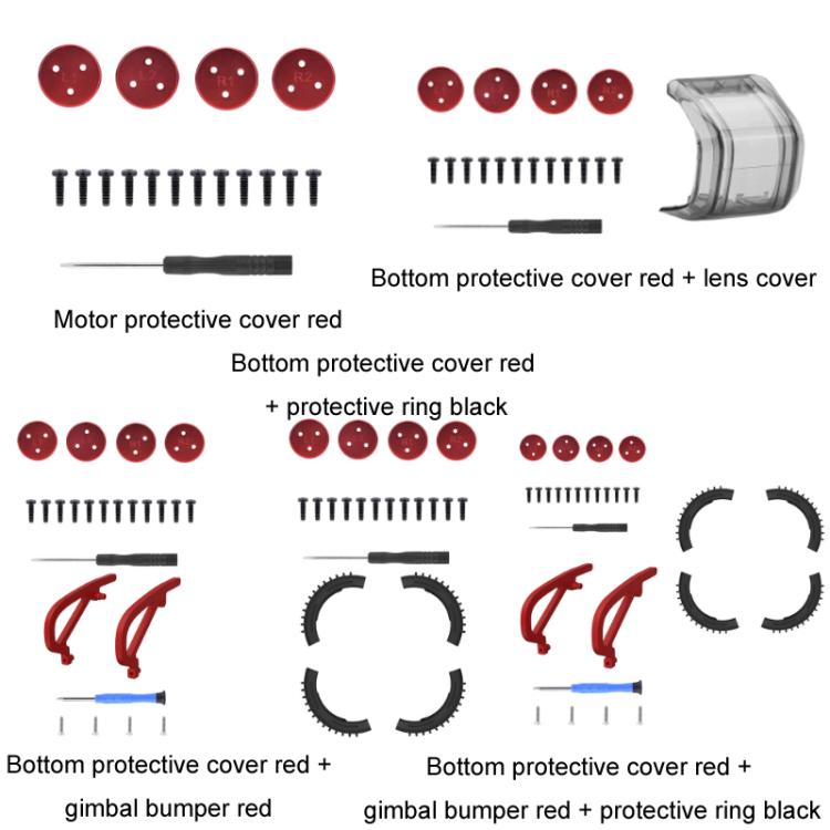 For DJI Avata 2 BRDRC Motor Dust Protection Cover Accessories, Specification: Bottom Cover + Gimbal Bumper + Protection Ring - free shipping - PMC TechLife - Order now!