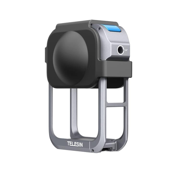 For DJI Osmo 360 TELESIN Aluminum Alloy Protective Cage Expansion Frame with Lens Cover(Metal Color) - free shipping - PMC TechLife - Order now!